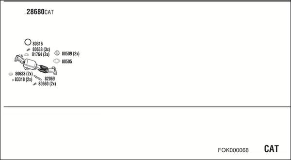 Walker FOK000068 - Система выпуска ОГ abcparts.ee