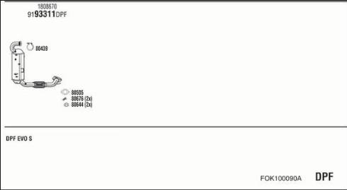 Walker FOK100090A - Система выпуска ОГ abcparts.ee