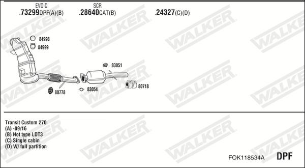 Walker FOK118534A - Система выпуска ОГ abcparts.ee