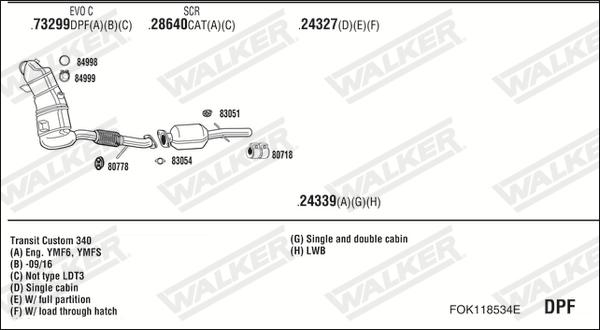 Walker FOK118534E - Система выпуска ОГ abcparts.ee