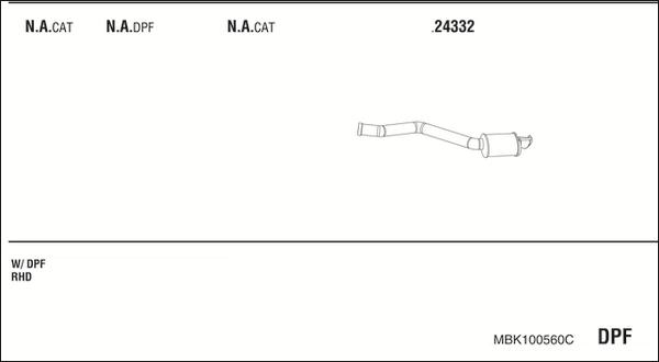 Walker MBK100560C - Система выпуска ОГ abcparts.ee