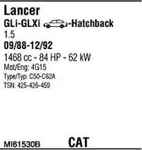 Walker MI61530B - Система выпуска ОГ abcparts.ee