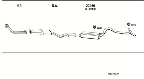 Walker MI70022 - Система выпуска ОГ abcparts.ee