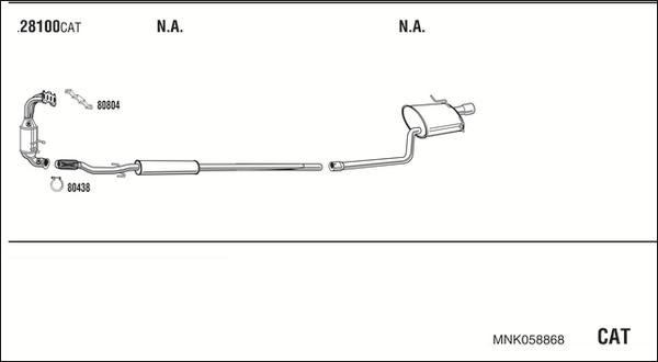 Walker MNK058868 - Система выпуска ОГ abcparts.ee
