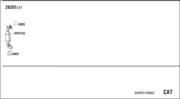 Walker MNK019862 - Система выпуска ОГ abcparts.ee