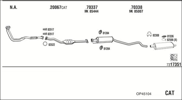 Walker OP45104 - Система выпуска ОГ abcparts.ee