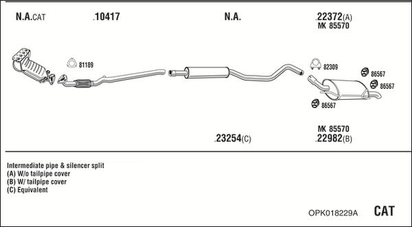 Walker OPK018229A - Система выпуска ОГ abcparts.ee