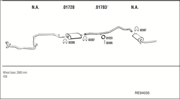 Walker RE94035 - Система выпуска ОГ abcparts.ee
