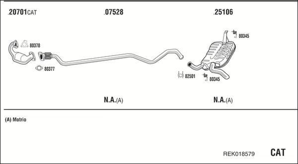 Walker REK018579 - Система выпуска ОГ abcparts.ee