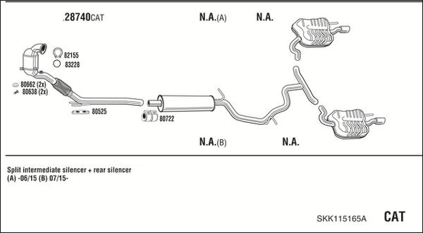 Walker SKK115165A - Система выпуска ОГ abcparts.ee