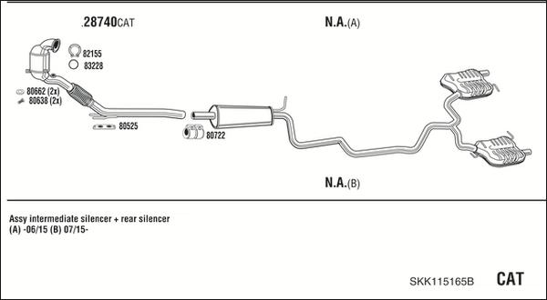 Walker SKK115165B - Система выпуска ОГ abcparts.ee