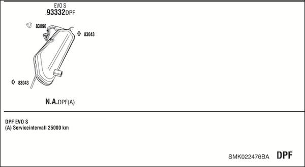 Walker SMK022476BA - Система выпуска ОГ abcparts.ee