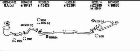 Walker SZK019203AA - Система выпуска ОГ abcparts.ee