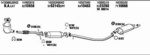 Walker SZK019203BA - Система выпуска ОГ abcparts.ee