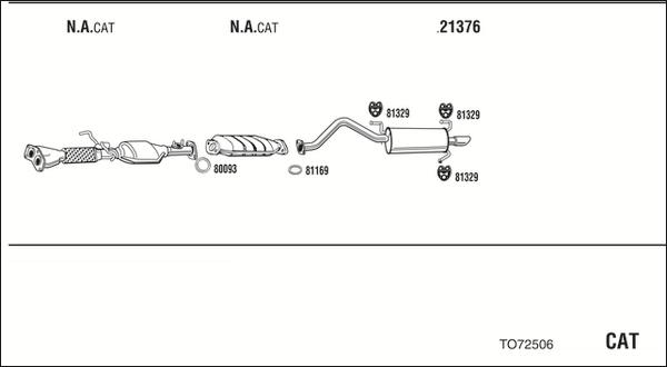Walker TO72506 - Система выпуска ОГ abcparts.ee