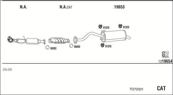 Walker TO72501 - Система выпуска ОГ abcparts.ee