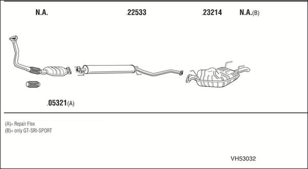 Walker VH53032 - Система выпуска ОГ abcparts.ee