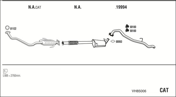 Walker VH85006 - Система выпуска ОГ abcparts.ee