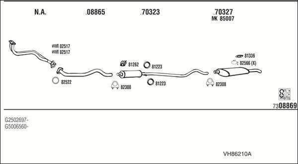 Walker VH86210A - Система выпуска ОГ abcparts.ee