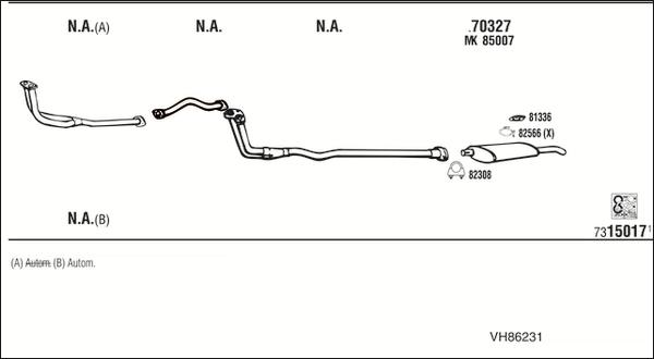 Walker VH86231 - Система выпуска ОГ abcparts.ee