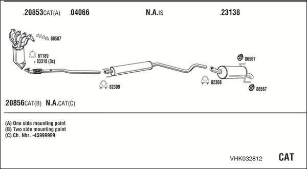 Walker VHK032812 - Система выпуска ОГ abcparts.ee