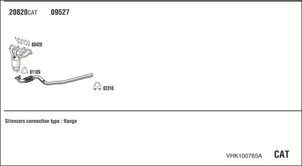 Walker VHK100765A - Система выпуска ОГ abcparts.ee