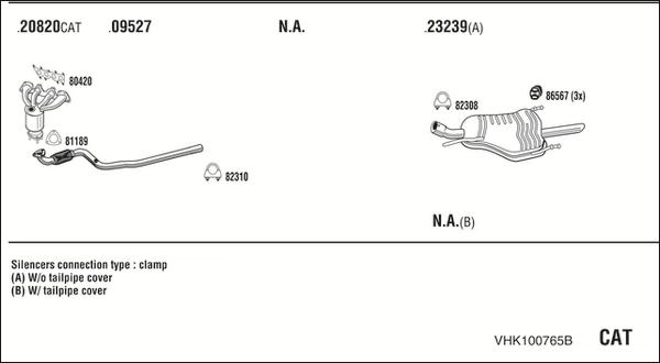 Walker VHK100765B - Система выпуска ОГ abcparts.ee