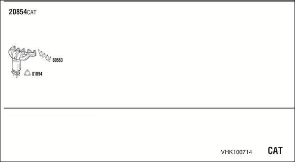 Walker VHK100714 - Система выпуска ОГ abcparts.ee
