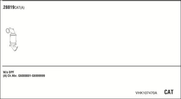 Walker VHK107470A - Система выпуска ОГ abcparts.ee