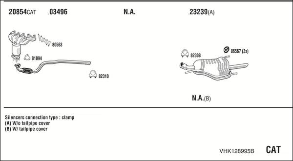 Walker VHK128995B - Система выпуска ОГ abcparts.ee