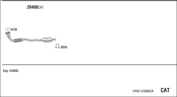 Walker VHK123682A - Система выпуска ОГ abcparts.ee