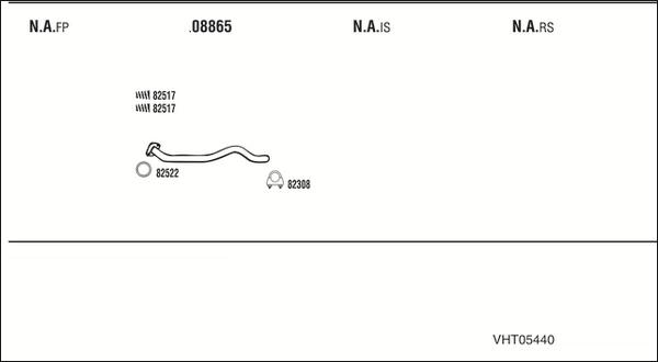 Walker VHT05440 - Система выпуска ОГ abcparts.ee