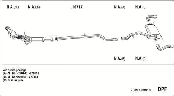 Walker VOK033381A - Система выпуска ОГ abcparts.ee