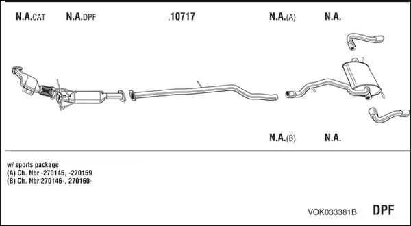 Walker VOK033381B - Система выпуска ОГ abcparts.ee