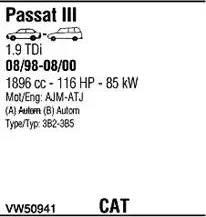 Walker VW50941 - Система выпуска ОГ abcparts.ee