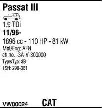 Walker VW00024 - Система выпуска ОГ abcparts.ee