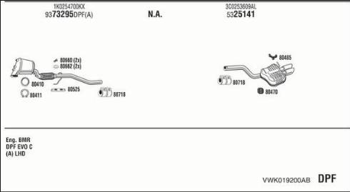 Walker VWK019200AB - Система выпуска ОГ abcparts.ee