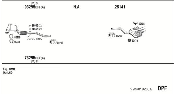 Walker VWK019200A - Система выпуска ОГ abcparts.ee