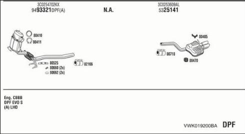 Walker VWK019200BA - Система выпуска ОГ abcparts.ee