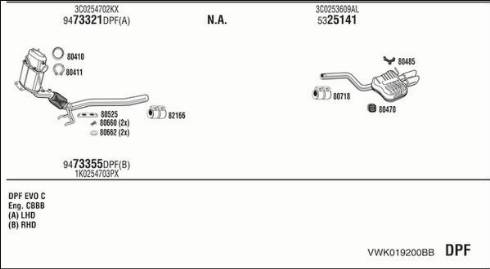 Walker VWK019200BB - Система выпуска ОГ abcparts.ee
