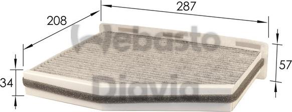 Webasto 82D0325174CA - Фильтр воздуха в салоне abcparts.ee