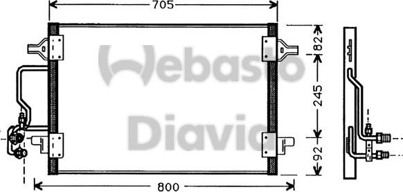 Webasto 82D0225145A - Конденсатор кондиционера abcparts.ee