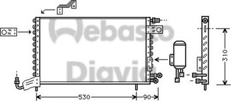 Webasto 82D0225101A - Конденсатор кондиционера abcparts.ee