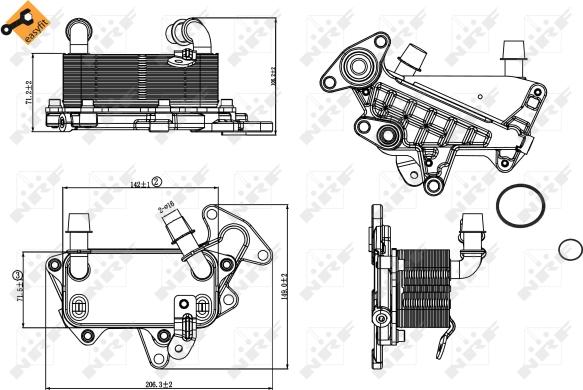 Wilmink Group WG1720005 - Масляный радиатор, автоматическая коробка передач abcparts.ee