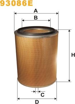WIX Filters 93086E - Воздушный фильтр двигателя abcparts.ee