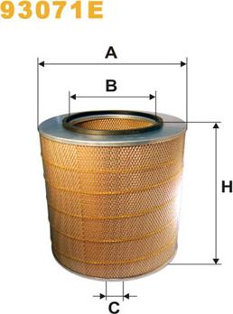 WIX Filters 93071E - Воздушный фильтр двигателя abcparts.ee