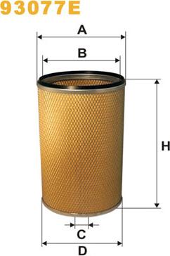 WIX Filters 93077E - Воздушный фильтр двигателя abcparts.ee