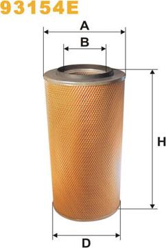 WIX Filters 93154E - Воздушный фильтр двигателя abcparts.ee