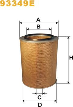 WIX Filters 93349E - Воздушный фильтр двигателя abcparts.ee