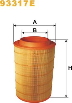 WIX Filters 93317E - Воздушный фильтр двигателя abcparts.ee